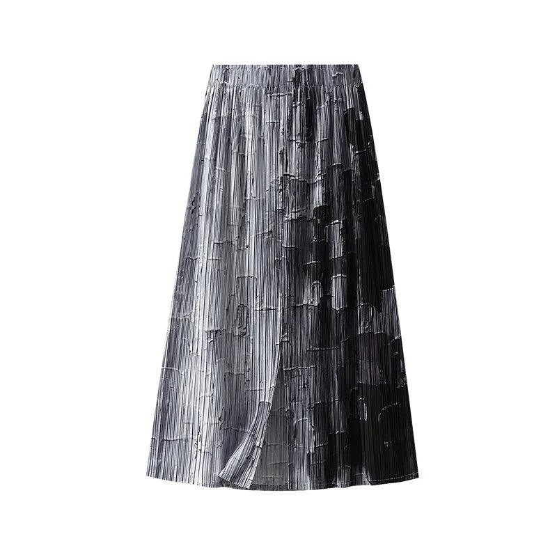 Gradient High Waist A-Line Skirt - A-Line Skirt - Guocali