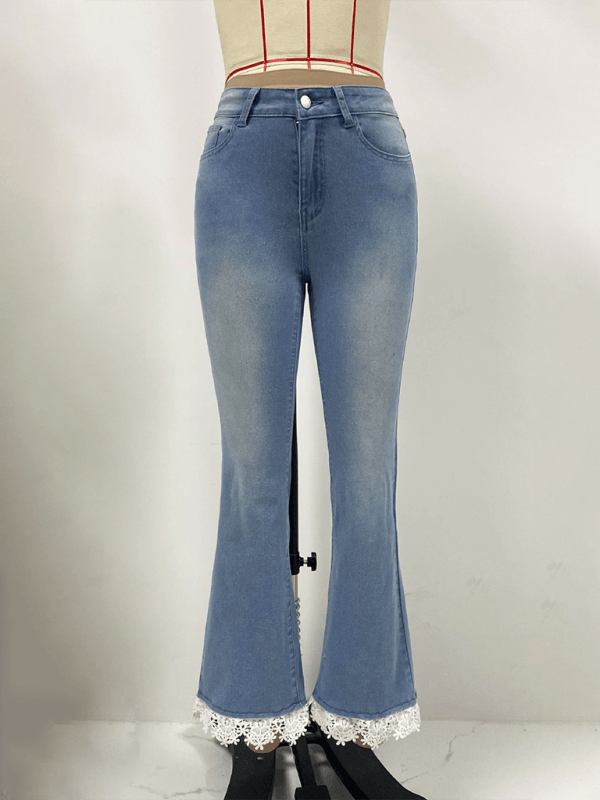 High Waist Slim Fit Bootcut Jeans - Bootcut Jeans - Guocali