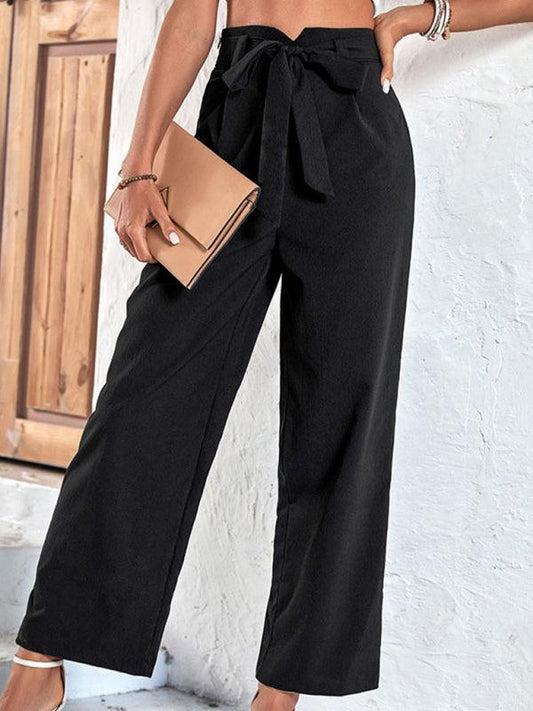 Pantalon décontracté court noir de nouveau style pour femme 