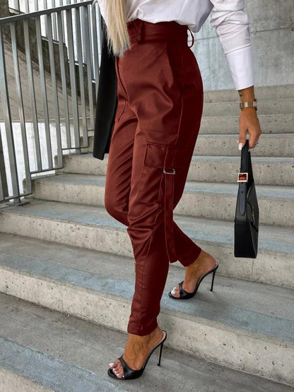 Women’s Fashion Slim Fit PU Leather Pants