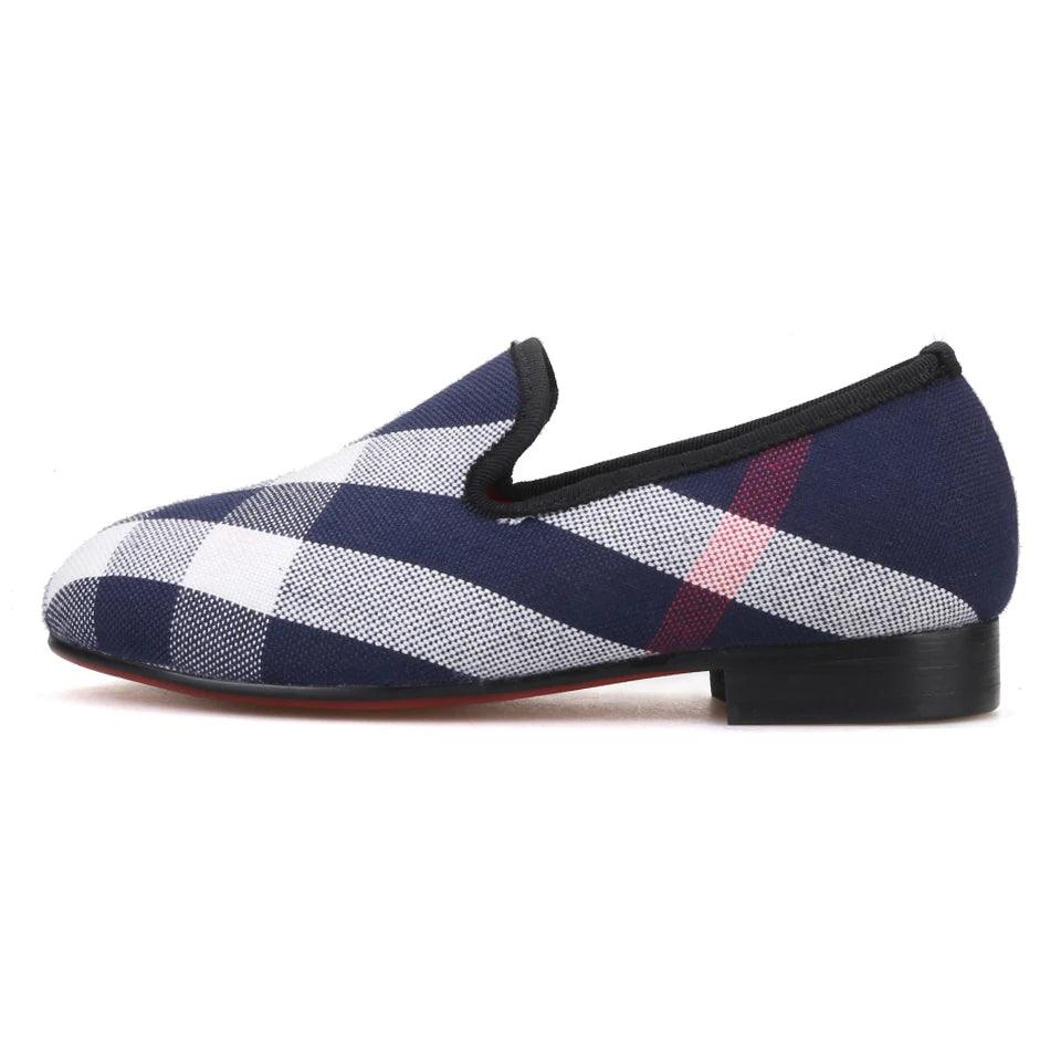 Kids Loafers Cherry Comfort: Matching Parent-Child Loafers - Red Cotton Insoles-Loafer Shoes-GUOCALI