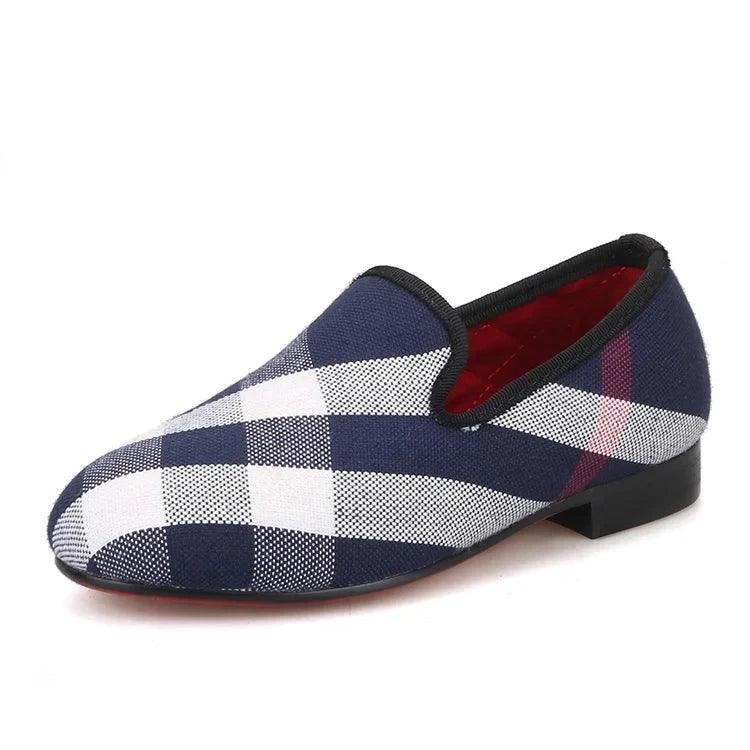 Kids Loafers Cherry Comfort: Matching Parent-Child Loafers - Red Cotton Insoles-Loafer Shoes-GUOCALI