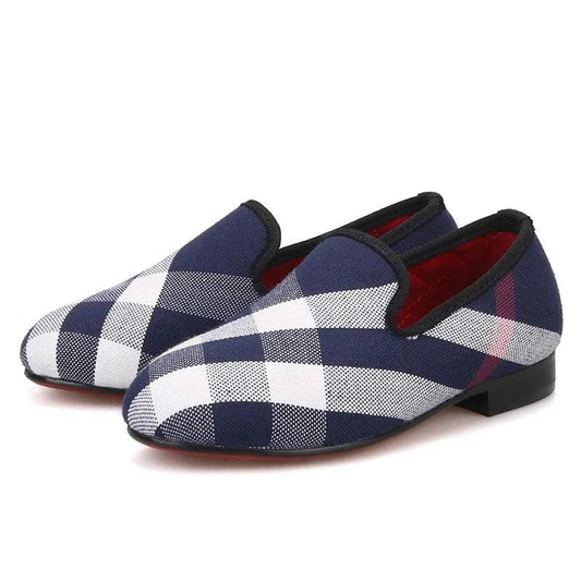 Kids Loafers Cherry Comfort: Matching Parent-Child Loafers - Red Cotton Insoles-Loafer Shoes-GUOCALI