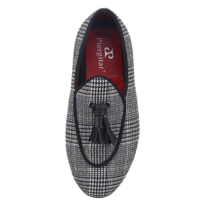 Kids Loafers Classic Charm: Plaid Tassel Loafer Shoes for Stylish Youngsters-Loafer Shoes-GUOCALI