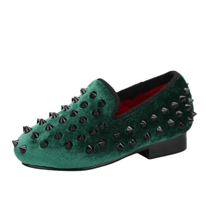 Kids Loafers Classic Style Kids Shoe Velvet Spikes Shoes-Loafer Shoes-GUOCALI