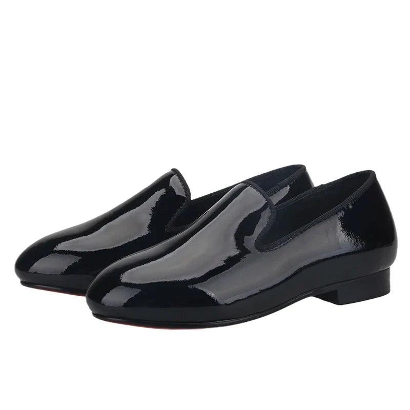 Kids Loafers Refined Elegance: Handmade Children's Patent Leather Loafer - Loafer Shoes - Guocali