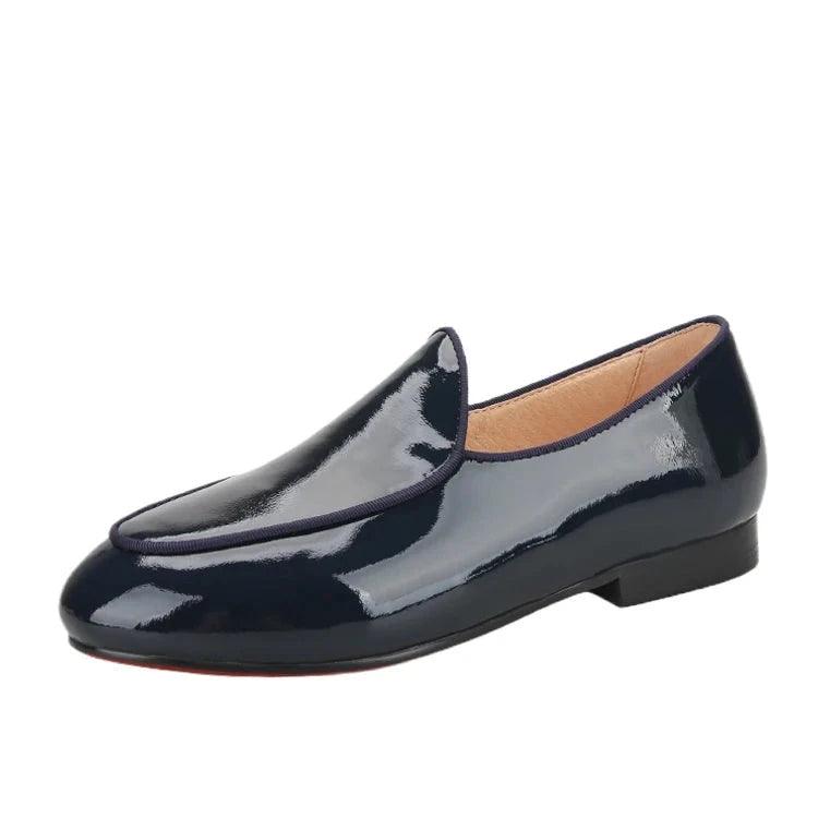 Kids Loafers Refined Elegance: Handmade Children's Patent Leather Loafer-Loafer Shoes-GUOCALI