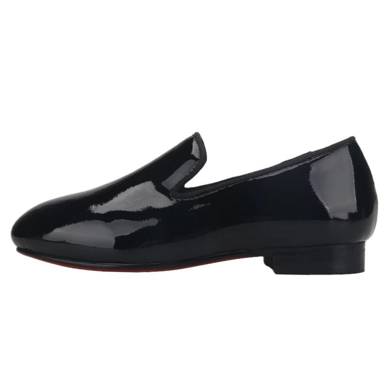 Kids Loafers Refined Elegance: Handmade Children's Patent Leather Loafer-Loafer Shoes-GUOCALI