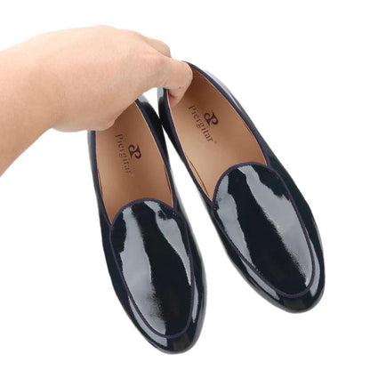 Kids Loafers Refined Elegance: Handmade Children's Patent Leather Loafer-Loafer Shoes-GUOCALI