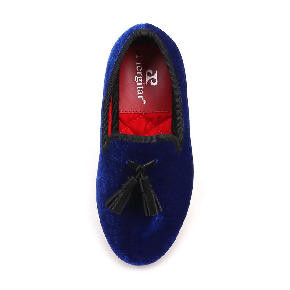 Kids Loafers Royal Blue Children's Tassel Loafer Shoes-Loafer Shoes-GUOCALI