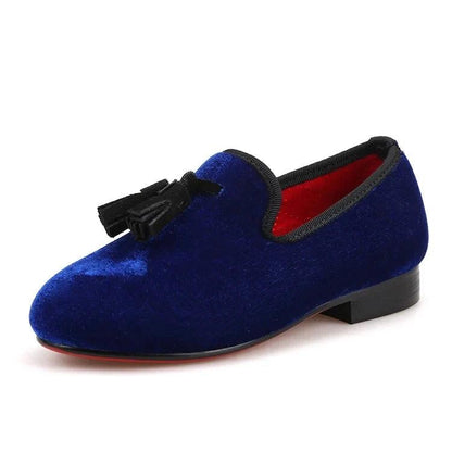 Kids Loafers Royal Blue Children's Tassel Loafer Shoes-Loafer Shoes-GUOCALI