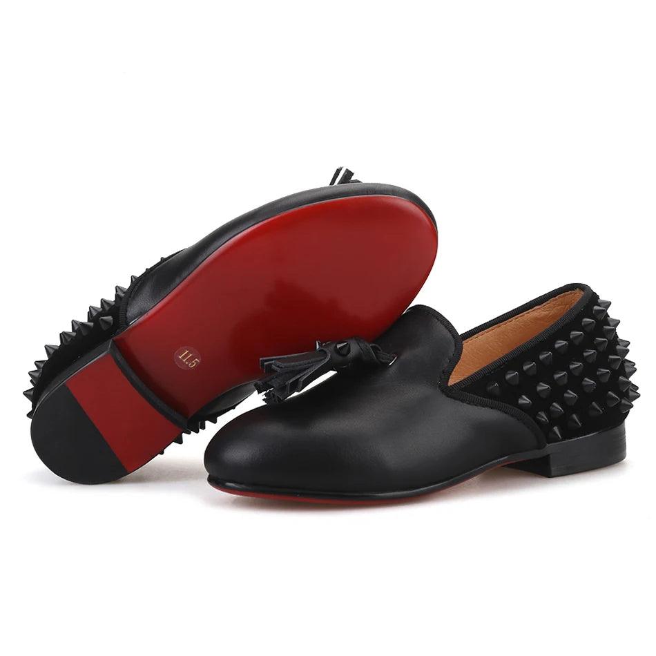 Kids Loafers Spike & Style: Kids' Loafer Shoes with Tassel Accents - Loafer Shoes - Guocali