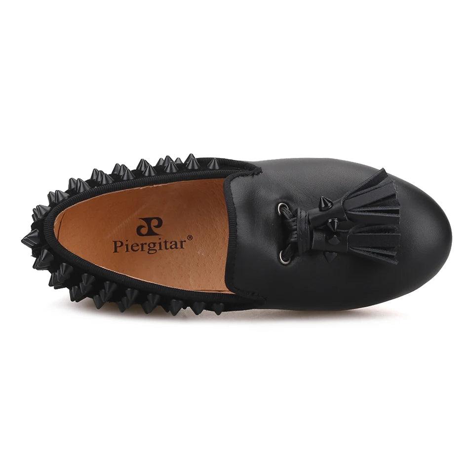 Kids Loafers Spike & Style: Kids' Loafer Shoes with Tassel Accents-Loafer Shoes-GUOCALI