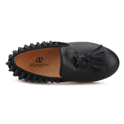 Kids Loafers Spike & Style: Kids' Loafer Shoes with Tassel Accents-Loafer Shoes-GUOCALI