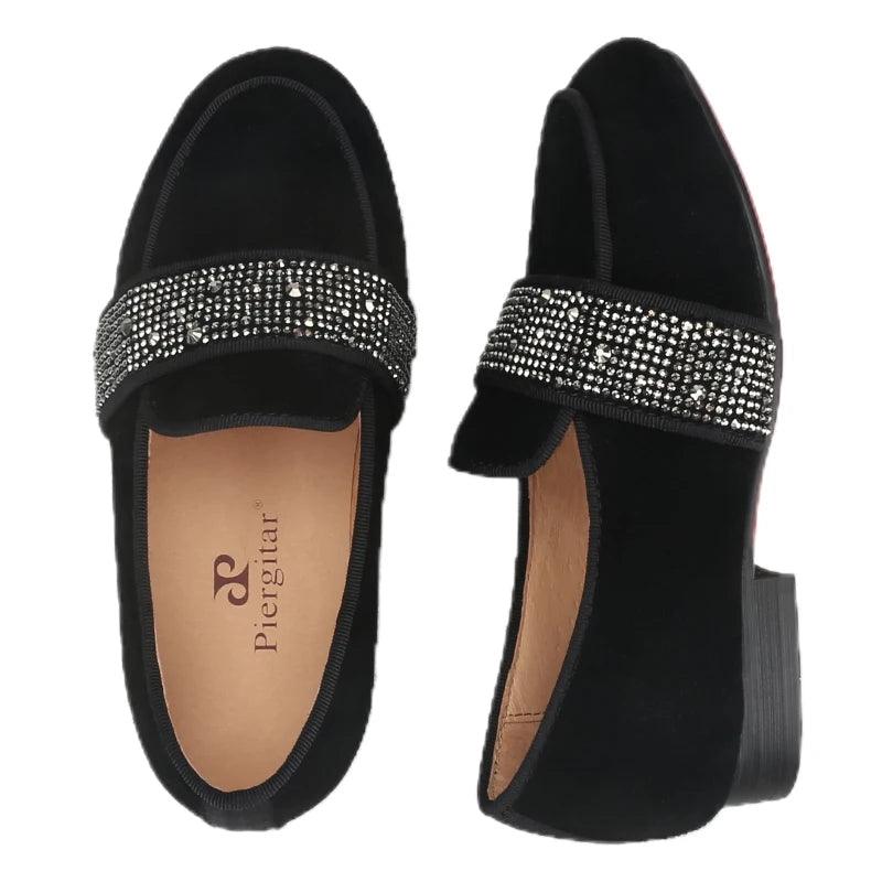 Kids Loafers Twinkle-Toes: Sparkling Steps Handcrafted Rhinestone Kids' Loafers-Loafer Shoes-GUOCALI