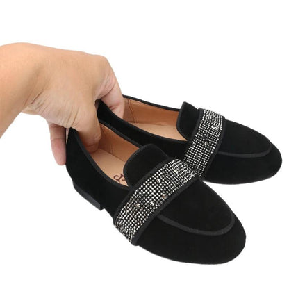 Kids Loafers Twinkle-Toes: Sparkling Steps Handcrafted Rhinestone Kids' Loafers-Loafer Shoes-GUOCALI