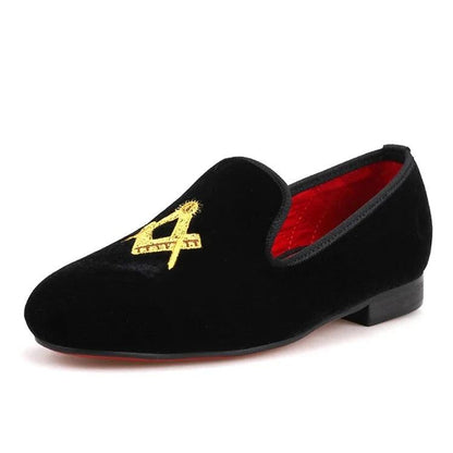 Kids Loafers Velvet Kids Loafer Shoes: Matching Parent Design with Red Sole-Loafer Shoes-GUOCALI