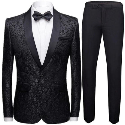 Men's 3-Piece Tuxedo Suit - Classic Wedding Party Attire - Tuxedo Suit - Guocali