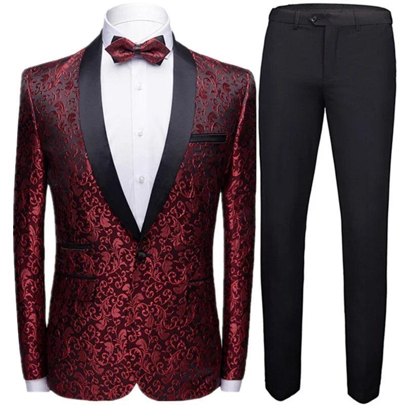 Men's 3-Piece Tuxedo Suit - Classic Wedding Party Attire - Tuxedo Suit - Guocali