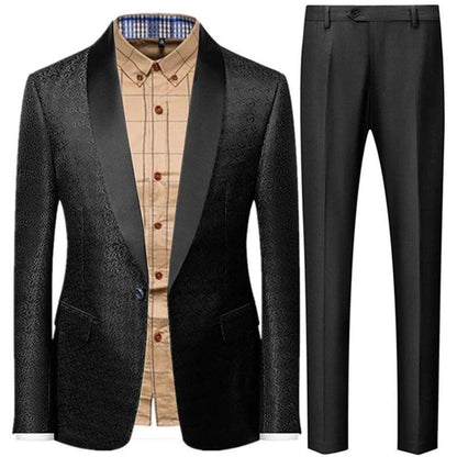 Men's 3-Piece Tuxedo Suit - Classic Wedding Party Attire - Tuxedo Suit - Guocali