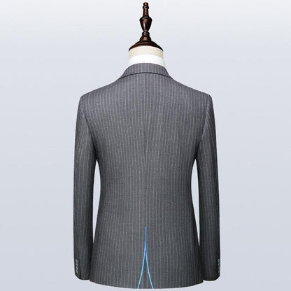 Men Suit - Kiton Striped 3-Piece Suit - 3-Piece Suit - Guocali