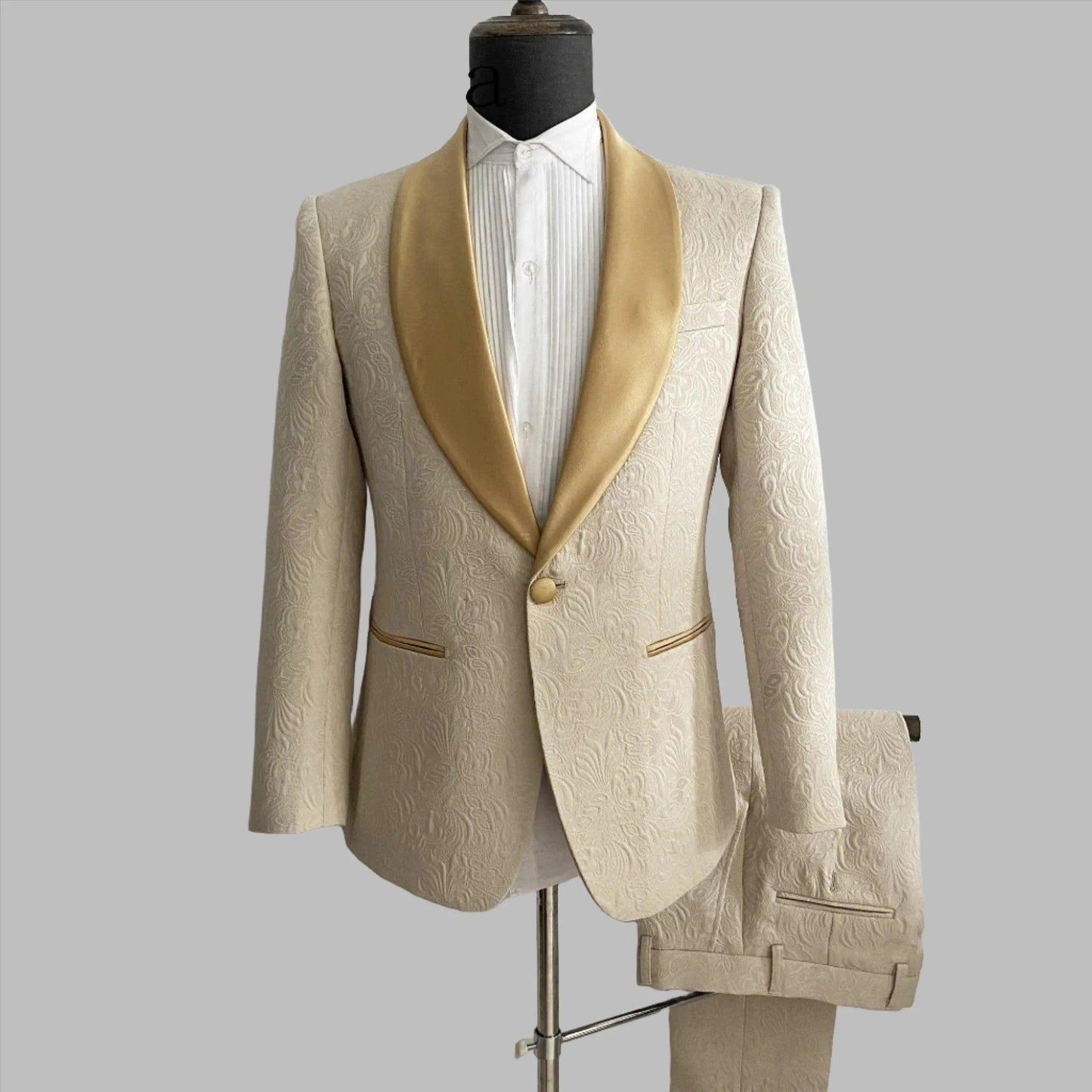 Men Wedding Suit - Italian 2-Piece Tuxedo Suit - Tuxedo Suit - Guocali