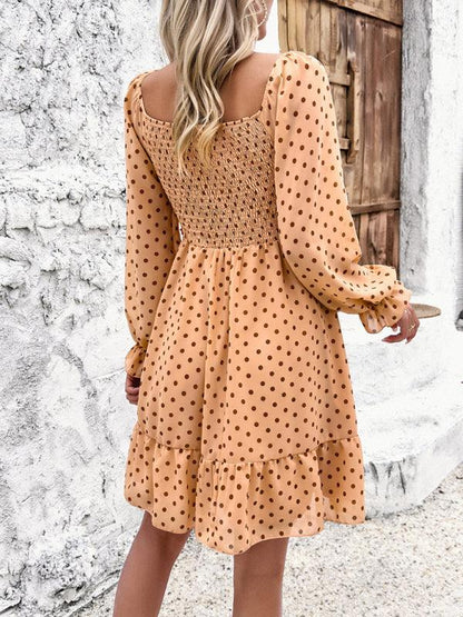 Spring Summer Casual Polka Dot Dress