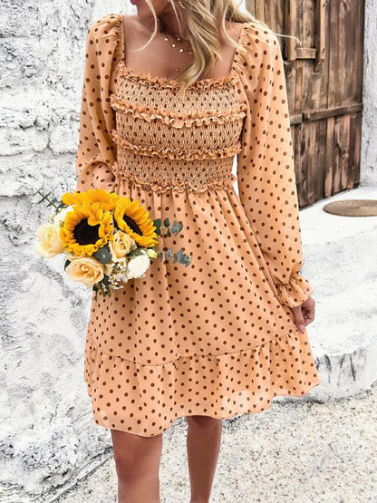 Spring Summer Casual Polka Dot Dress