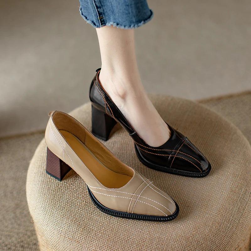 Patent Leather Round Toe Women Pumps - Pumps Shoes - Guocali