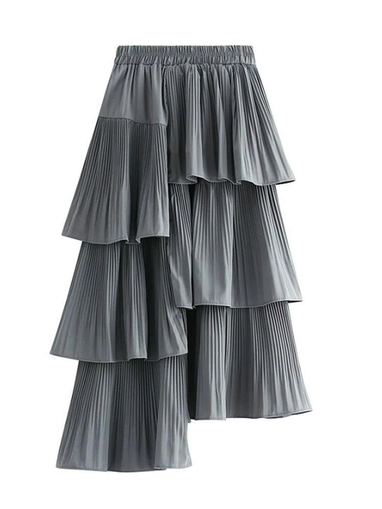 Pleated Skirt Fashion Irregular Ruffled Edges - Pleated Skirt - Guocali