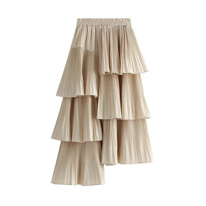 Pleated Skirt Fashion Irregular Ruffled Edges - Pleated Skirt - Guocali