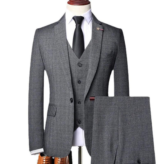 Retro Gentleman Plaid Men Suit - Formal Business Slim Suit - Plaid Suit - Guocali