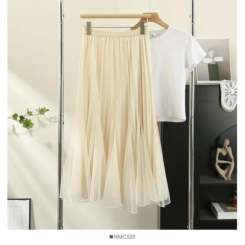 Reversible High-Waist Pleated Skirt - Pleated Skirt - Guocali