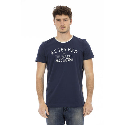 Trussardi Action Men T-shirts - Navy Blue Brand T-shirts - T-Shirt - Guocali