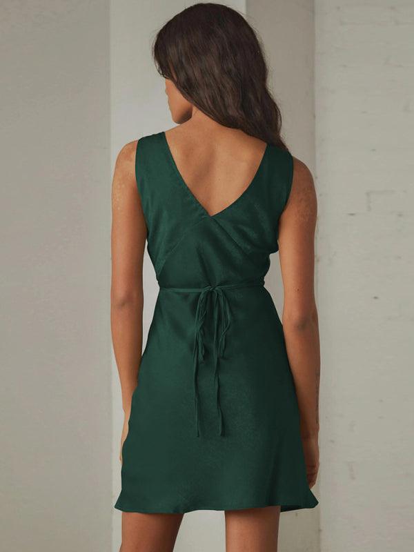 V-Neck Sleeveless Strappy Fashion Dress - Fashion Dress - Guocali