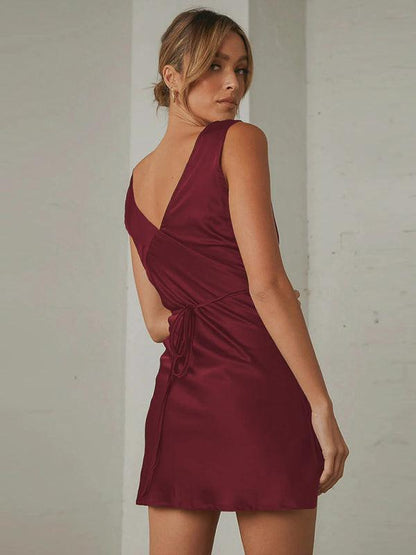 V-Neck Sleeveless Strappy Fashion Dress - Fashion Dress - Guocali