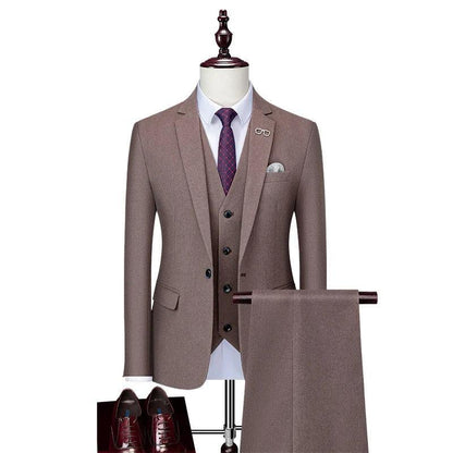 Winter-Ready Woolen Suit for Men - Business Suit - Guocali