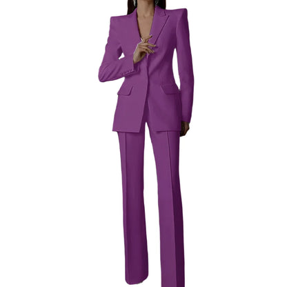 Women Pant Suit - 2-Piece Trouser Suit - Pantsuit - Guocali