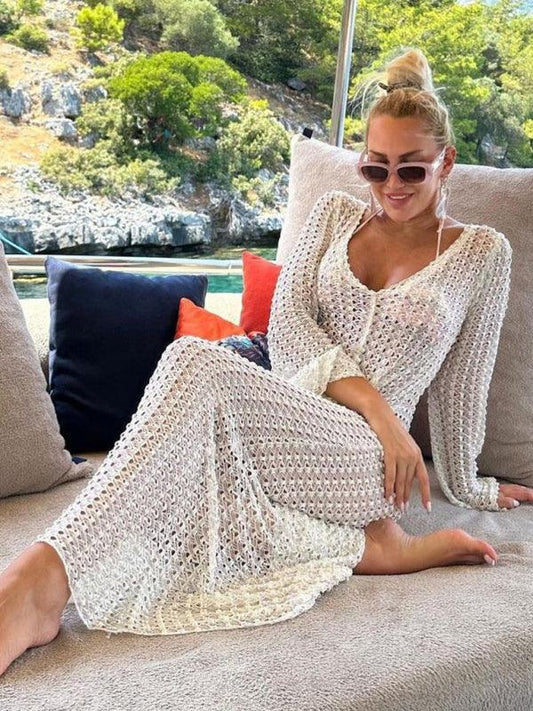 Handmade Crocheted Hollow Beach Dress