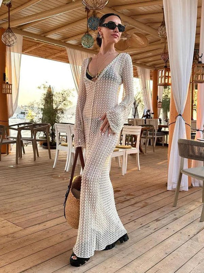 Handmade Crocheted Hollow Beach Dress