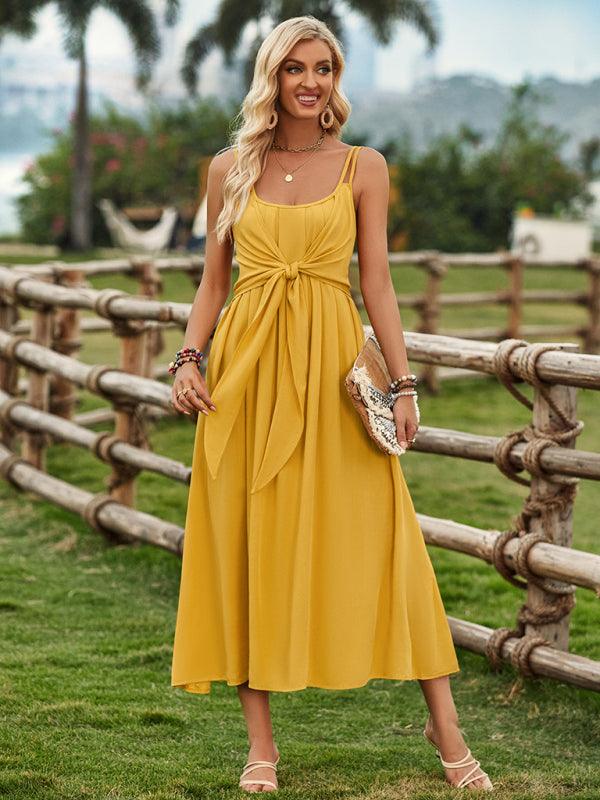 Ranch Style Tied Waist Dress