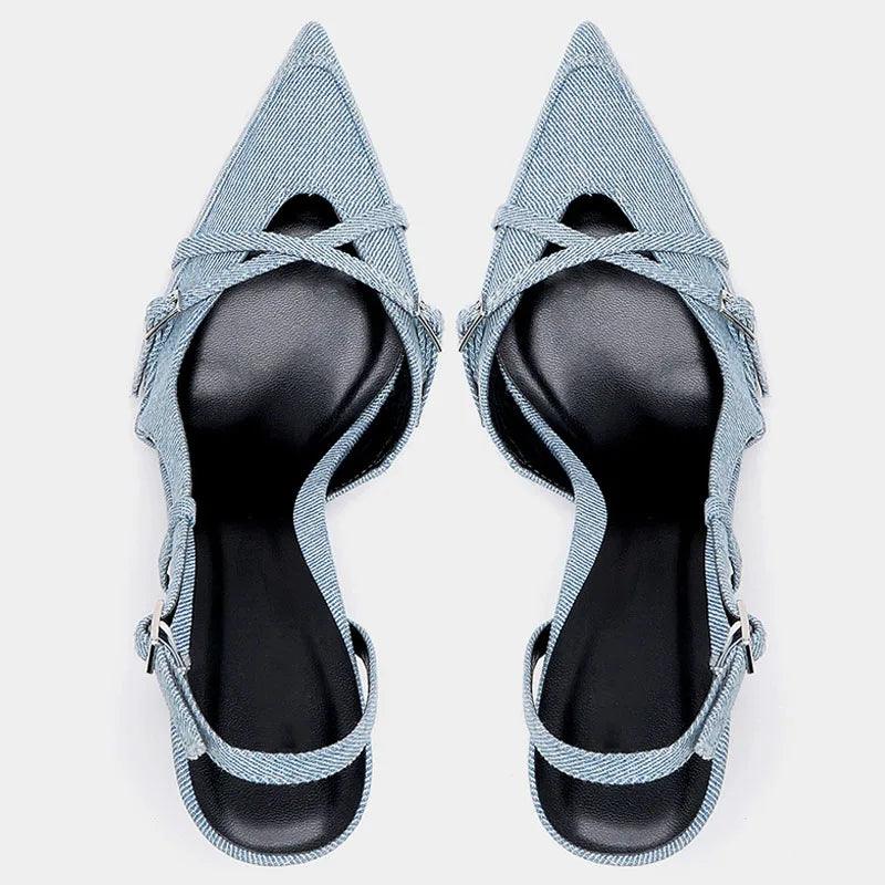 Women Sandals Heels Summer Shoes Pointed Toe - Sandals - Guocali