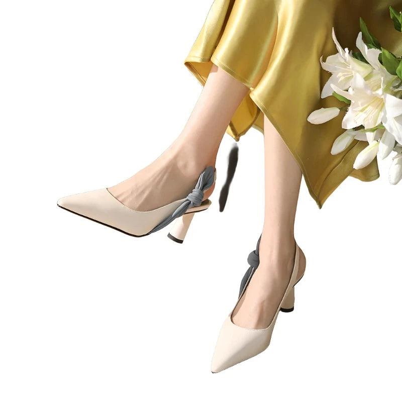Women Sandals High Heels Pointed Toe Shoes - Pumps Shoes - Guocali